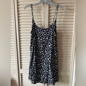 Dark navy dress with White Floral